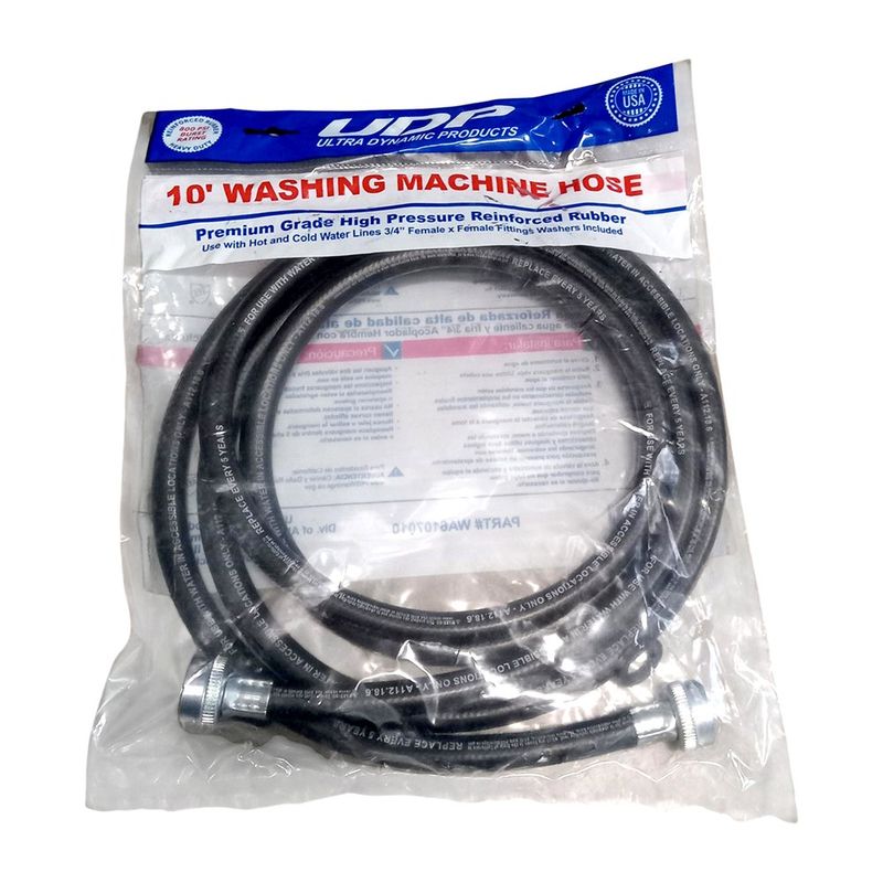 Manguera para Lavadora de Hule Reforzado 3/4 x 3/8 Plg de 10 Pies