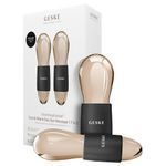 Set de Masajeadores Faciales Tecnología Frío-Calor 7 en 1 Color Negro 2 Piezas