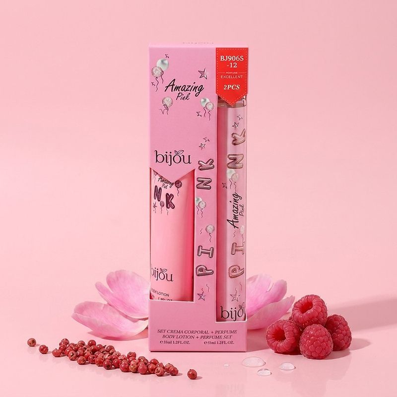 Set de Crema Corporal + Perfume Amazing Girl Pink 35 mL