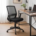 Silla Ejecutiva Ergonómica con Respaldo de Malla en Color Negro