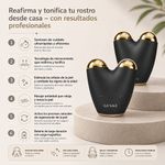 Lifting Facial 6 en 1 con Microcorriente Color Negro y Dorado