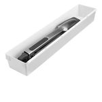 Organizador para Gaveta de Plástico Blanco Angosto de 38.1x7.6 Cm