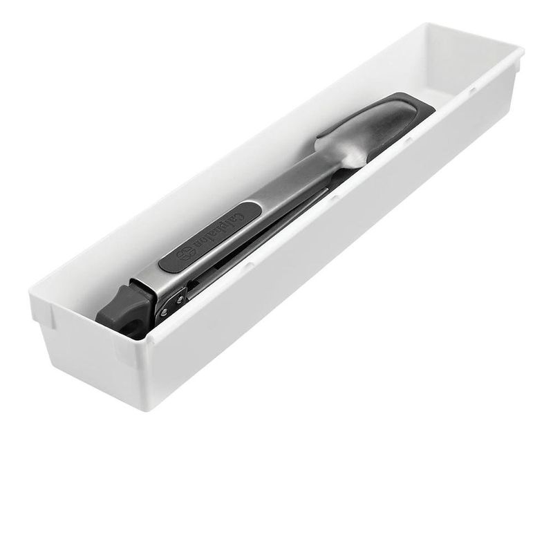 Organizador para Gaveta de Plástico Blanco Angosto de 38.1x7.6 Cm