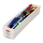 Organizador para Gaveta de Plástico Blanco Angosto de 38.1x7.6 Cm