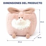 Sofá Infantil Diseño de Conejo con Orejas Color Rosado para Cuartos y Salas de Juego