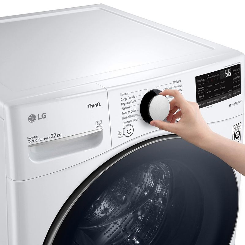 Lavadora de Carga Frontal AI Direct Drive 22 Kg Color Blanco