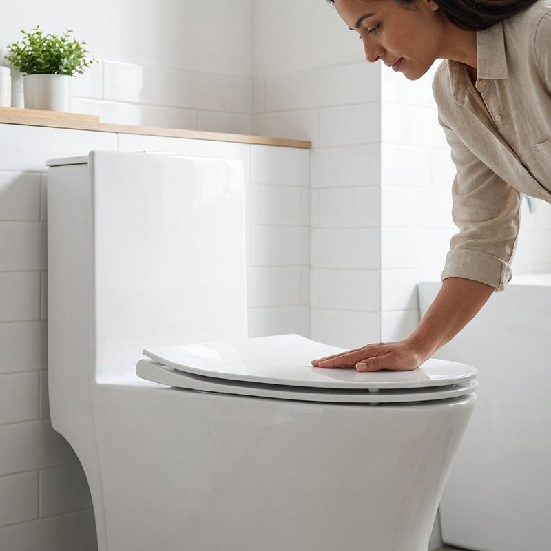 Sanitario de Una Pieza Soane Porcelana Vitrificada con Descarga Eficiente y Cierre Suave