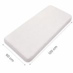 Sábana Cobertora 60 x 120 Cm para Colchón de Cuna con Ajuste Práctico Blanca