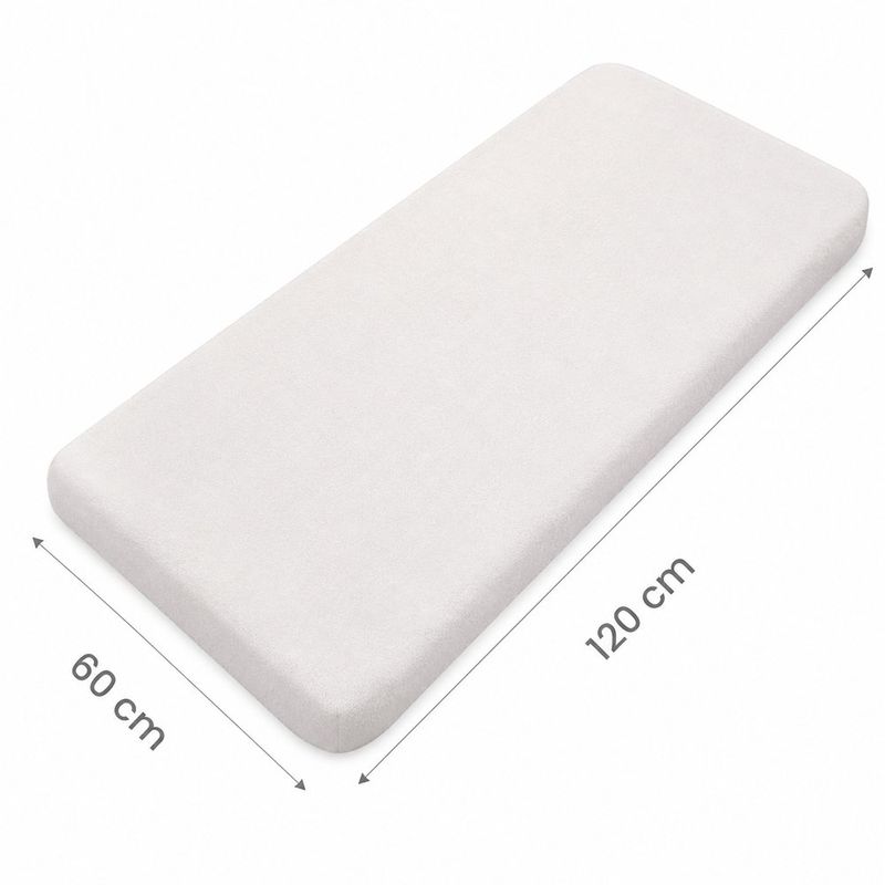 Sábana Cobertora 60 x 120 Cm para Colchón de Cuna con Ajuste Práctico Blanca