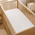 Sábana Cobertora 60 x 120 Cm para Colchón de Cuna con Ajuste Práctico Blanca