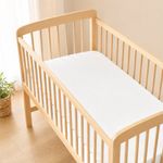 Sábana Cobertora 70 x 140 Cm para Colchón de Cuna con Ajuste Práctico Blanca