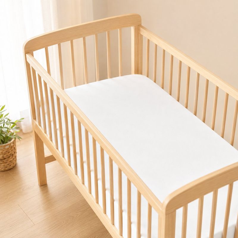 Sábana Cobertora 70 x 140 Cm para Colchón de Cuna con Ajuste Práctico Blanca
