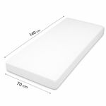 Sábana Cobertora 70 x 140 Cm para Colchón de Cuna con Ajuste Práctico Blanca