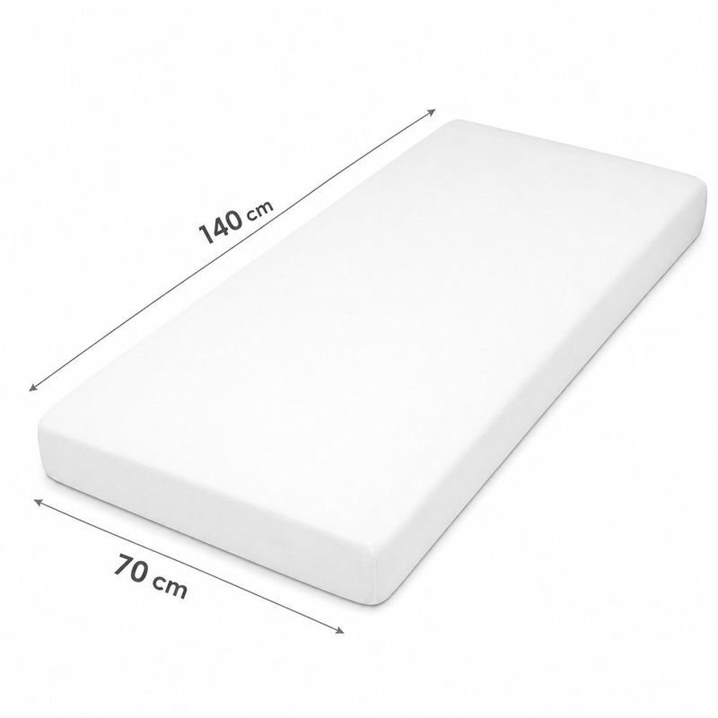 Sábana Cobertora 70 x 140 Cm para Colchón de Cuna con Ajuste Práctico Blanca
