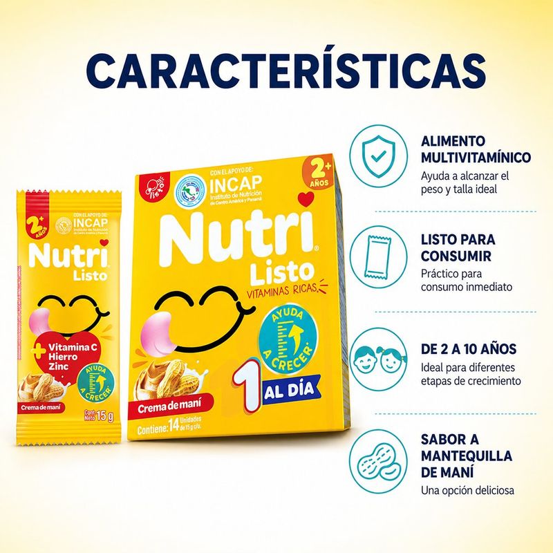Mantequilla de Maní Alimento Multivitamínico para Niños, 14 Unidades