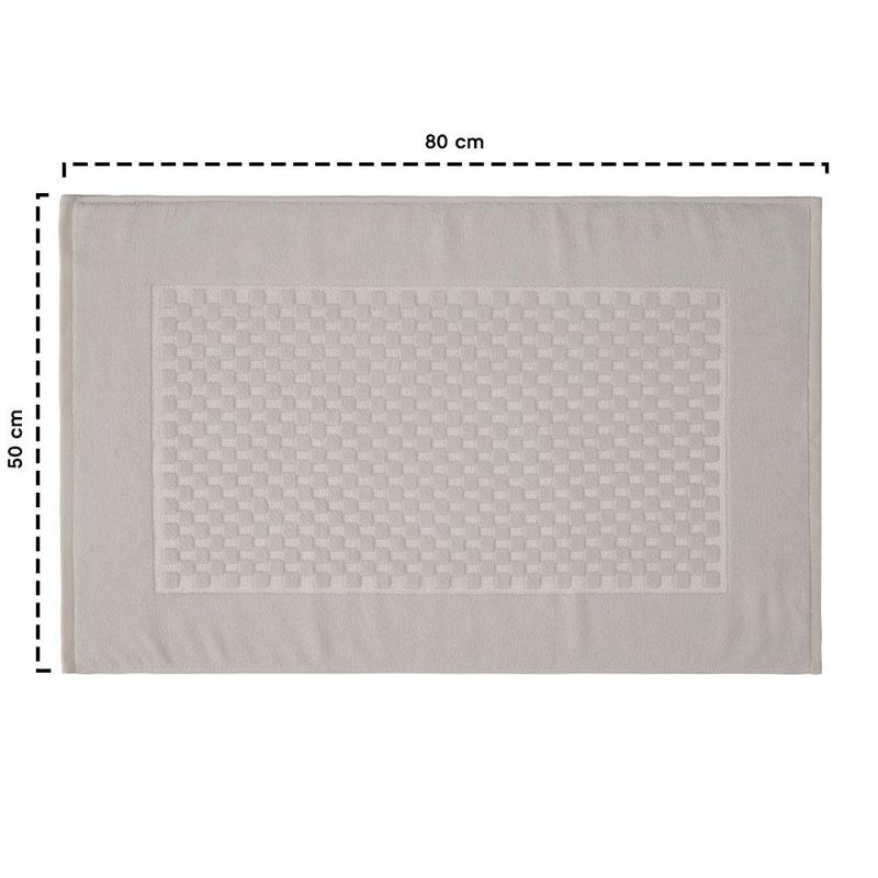 Alfombra de Baño Centro Texturizado 50 x 80 cm Color Gris Perla