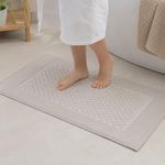 Alfombra de Baño Centro Texturizado 50 x 80 cm Color Gris Perla
