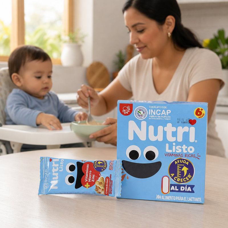 Crema de Maní Fortificada con Vitaminas Hierro y Zinc para Bebés, 14 Unidades