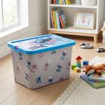 Caja Organizadora de 7 L Diseño Stitch and Angel Plástico Resistente con Cierre de Clip