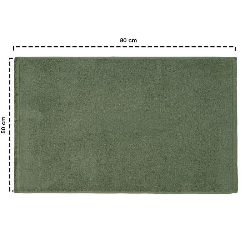 Alfombra de Baño de Algodón 50 x 80 cm Color Verde Claro