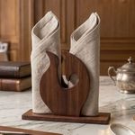 Servilletero Decorativo de Madera Estilo Flama