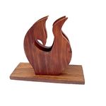 Servilletero Decorativo de Madera Estilo Flama