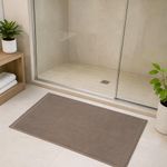 Alfombra de Baño de Algodón 50 x 80 cm Color Taupe
