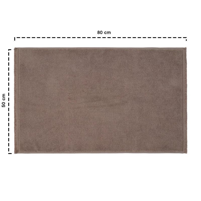 Alfombra de Baño de Algodón 50 x 80 cm Color Taupe