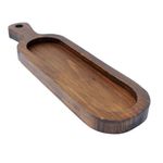 Bandeja para Servir de Madera con Espacio para Vaso