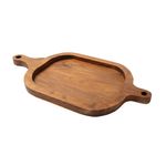 Bandeja Grande para Servir de Madera con 2 Mangos