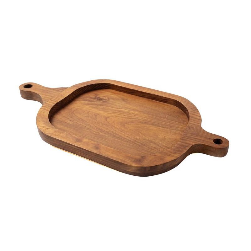 Bandeja Grande para Servir de Madera con 2 Mangos