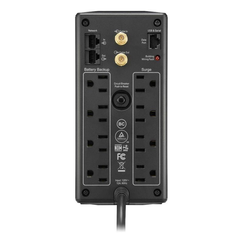 Sistema de Alimentación Ininterrumpida APC Back-UPS Pro BX1000M-LM60 1000 VA y 600W en Torre Color Negro