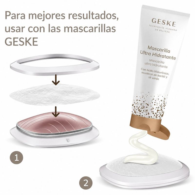 Mascarilla Facial 9 en 1 Tecnología Frío-Calor Color Blanco