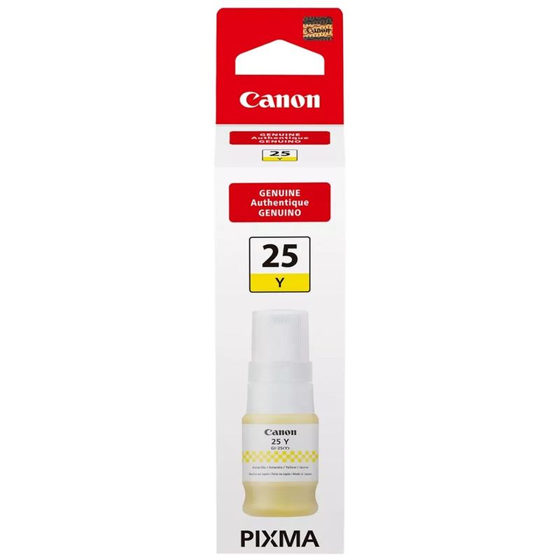 Botella de Tinta Canon GI-25 Amarillo para Impresoras PIXMA MAXIFY
