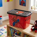 Caja Organizadora Plástica de 7 L Diseño de Spider-Man con Cierre de Click