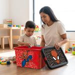 Caja Organizadora Plástica de 7 L Diseño de Spider-Man con Cierre de Click