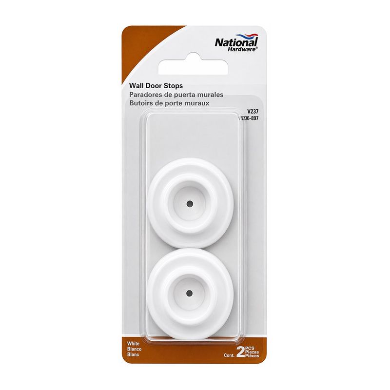 Tope para Pared Blanco National Hardware 2 Piezas