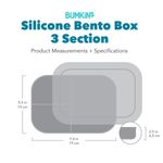 Bento Box de Silicona con 3 Secciones Color Verde