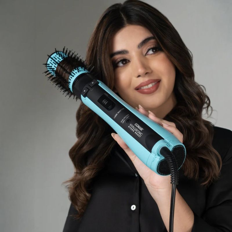 Cepillo de Aire Giratorio con Infusión de Ácido Hialurónico 1200 W Color Turquesa y Negro