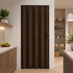 Puerta Plegable Color Nogal para Interiores 90X210 Cm