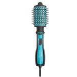 Cepillo Térmico 2 en 1 con Infusión de Ácido Hialurónico Color Turquesa y Negro