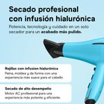 Secador Profesional Hyaluronic Hydro Boost con Infusión de Ácido Hialurónico 1875 W Color Azul