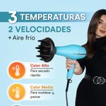 Secador Profesional Hyaluronic Hydro Boost con Infusión de Ácido Hialurónico 1875 W Color Azul