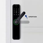 Cerradura Electrónica con Bluetooth y Huella para Entrada Color Negro