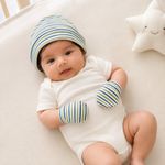 Set de 3 Gorros y 3 Pares de Guantes con Diseños de Oso y Estrellas para Bebé