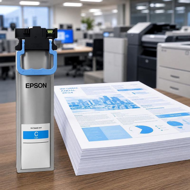 Cartucho de Tinta Epson C581 de 39 mL en Color Cyan