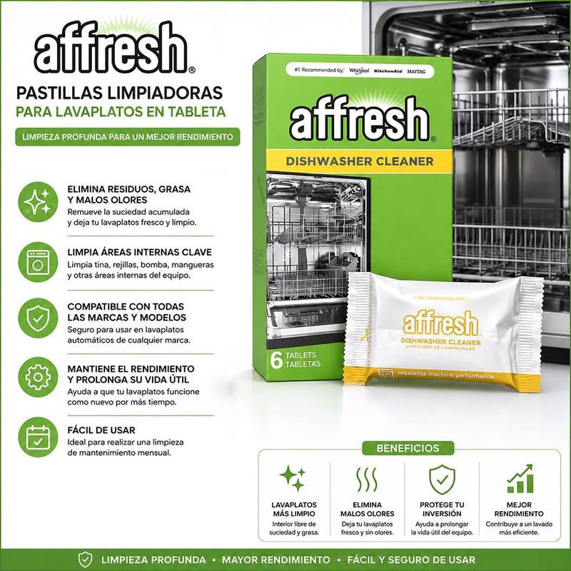 Pastillas Limpiadoras para Lavaplatos en Tableta Affresh