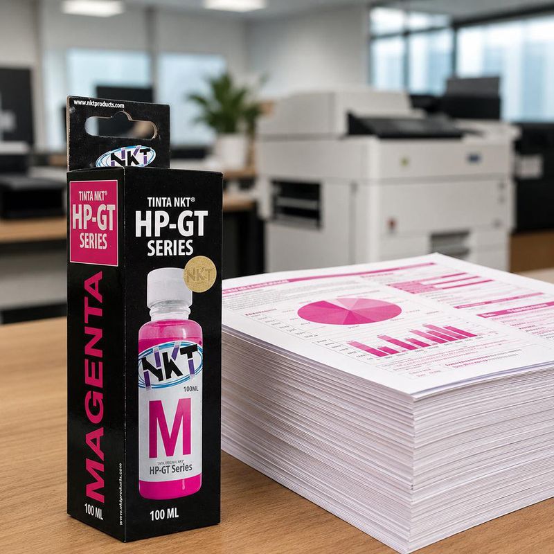 Tinta NKT 100 ml en Color Magenta para HP GT Series en Paquete de 3 Uds