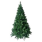 Árbol Navideño Artificial Rocky de 7 Pies de 2 Tonos con 1000 Ramas y Base Metálica Color Verde
