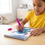 Libro para Colorear con Agua Reutilizable de 5 Páginas Stitch con Lápiz Mágico